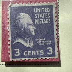 US Postage Stamp 3 Cent Thomas Jefferson Blue Single United States