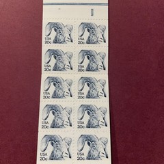 American Bighorned Sheep RARE Scott #1949 Plate #25 2 panes of ten 20c stamps