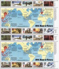 United States 29¢ World War II: Road to Victory Postage Stamp #2838 Full Sheet