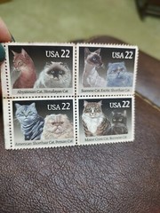 Us Postage Stamps 4 Stamps Cat Breeds