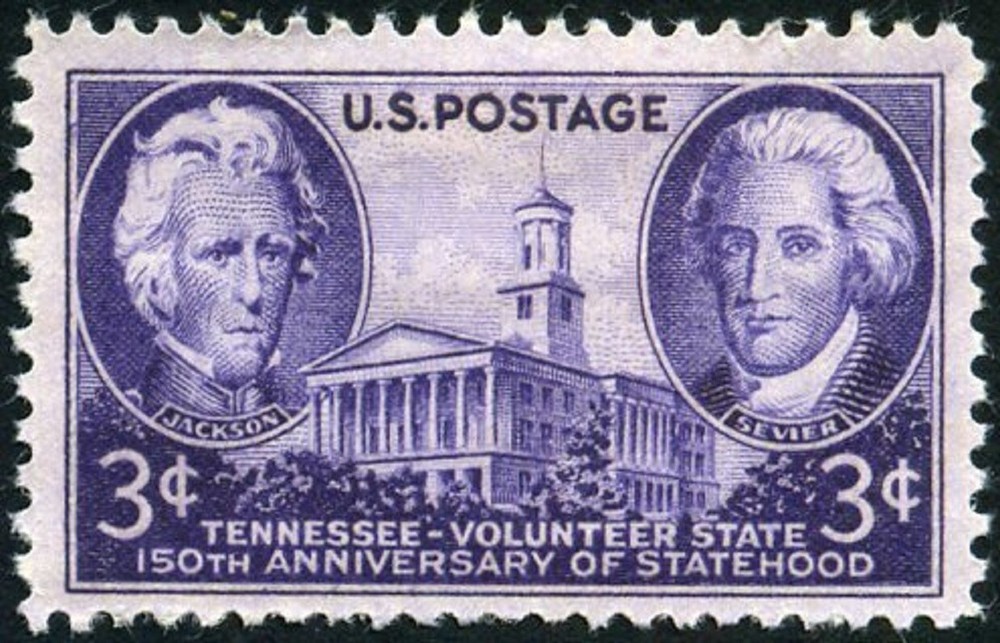 USA 1946 – Statehood Tennessee 150th. Anniversary «Jackson, Sevier»😍Scott #941