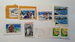 Aviation theme postage stamps various values/years, 9 count, 7 types