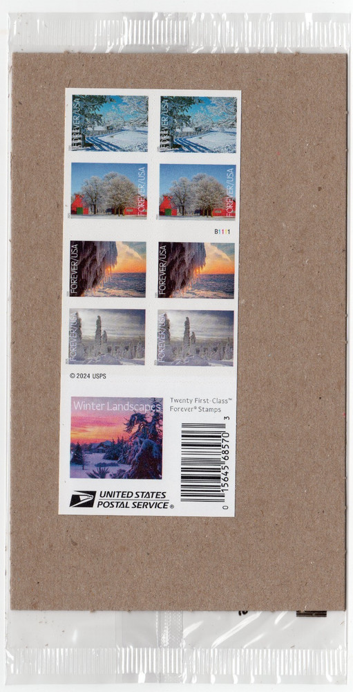 USPS Winter Landscapes Booklet of 20 Stamps – Sealed (6042b)