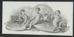 2×3″ CARDS AMERICAN BANK NOTE-SALEMAN SAMPLES (CHERUBS/$1 SEATED LIBERTY COINS)