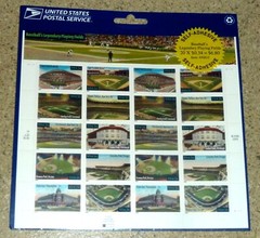 USPS Sealed Sheet of 20 Baseball Playing Fields34¢ Stamps USA Scott 3510-19 Mint