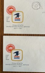 First Day Issue US Mail Inaugurating US Post Office Cancelled Stamp + Envelope
