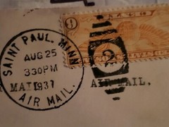 Scott C19 1937 Stamp 6 Cent Air Mail Envelope 1937 Charles Lamp Co St Paul Minn