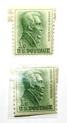 Andrew Jackson 1 cent stamp set of 2