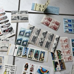 Unused Multiples & Strips & Singles of 13c, 32c, US Postage Stamps USA