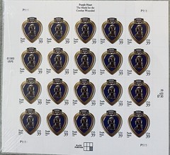 US SCOTT 4032 SHEET PANE OF 20 PURPLE HEART STAMPS 39 CENT FACE MNH FAST SHIP