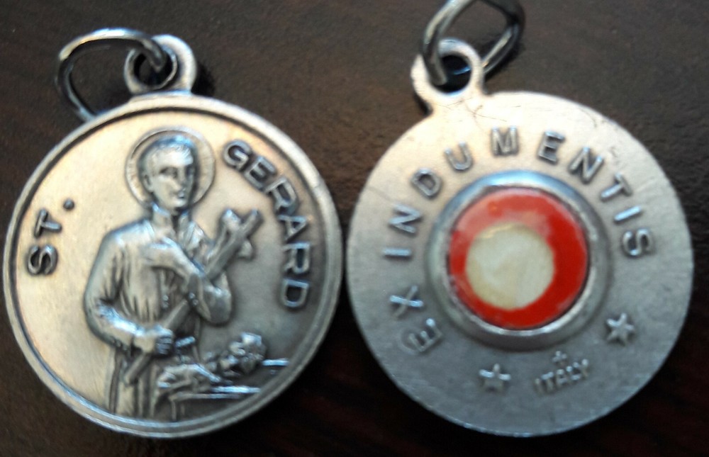 St. Gerard Motherhood Prayer Relic silver metal – Blessed by Pope Francis