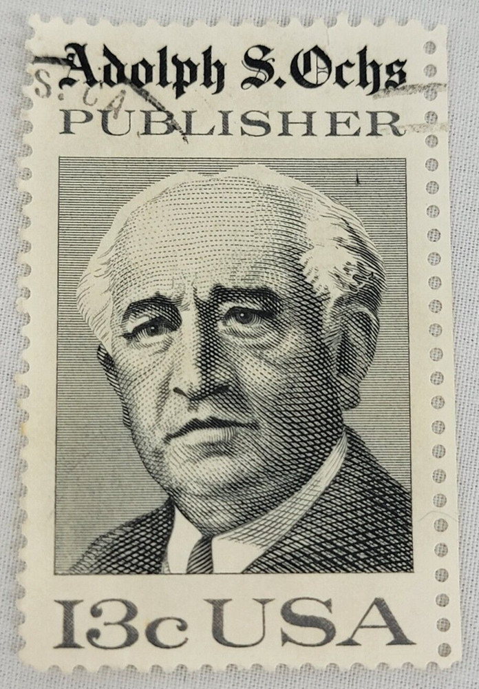 U.S. Postage ~ Adolph S. Ochs/Publisher ~ 13¢ Stamp ~ Posted ~ 1976 ~ Q91