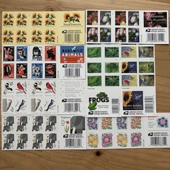 FOREVER STAMPS USPS 8 Books Sheets CHRISTMAS CARD Flowers Animals Frogs