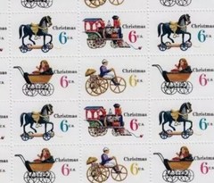 United States 6¢ Christmas Toys Postage Stamp #1415-18 Pack of 100