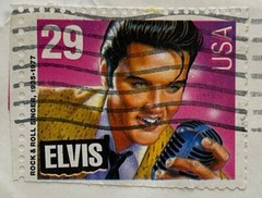United States Postage Stamp 29 Cents Elvis Rock and Roll Cancelled USA