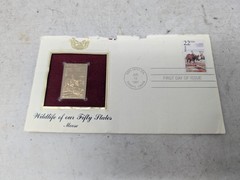 WILDLIFE OF OUR FIFTY STATES- MOOSE – USPS 22KT GOLD STAMP (101)