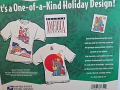 NEW NOS 1996 Tultex USPS United States Postal Service Christmas Stamp T-Shirt XL