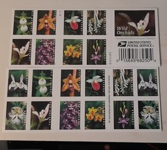 (4) USPS Wild Orchids Booklet 80 Total Forever Stamps Value 62.40