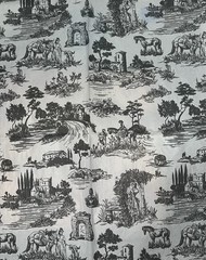 Two Individual paper Luncheon Decoupage Napkin Black Toile French Countryside