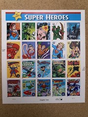 2005 DC Comics Super Heroes Chapter One Sheet of 20 stamps Never Hinged