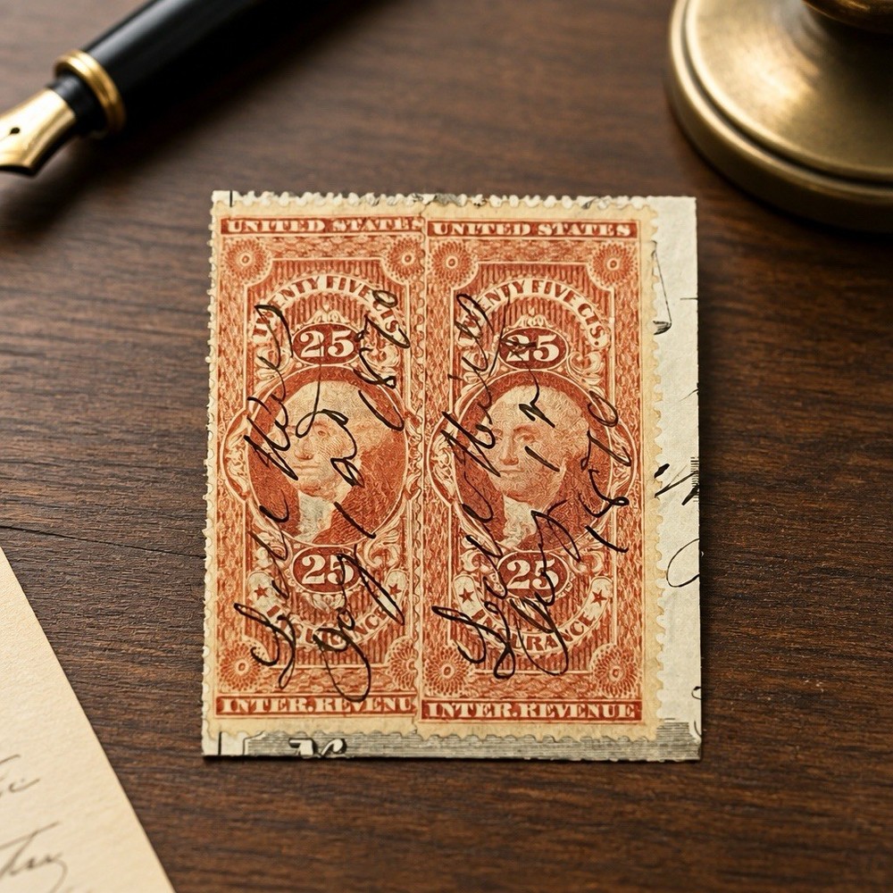 1862-71 U.S. INTERNAL REVENUE EXCHANGE~25 CENT~STAMP Scott # R47C #3254