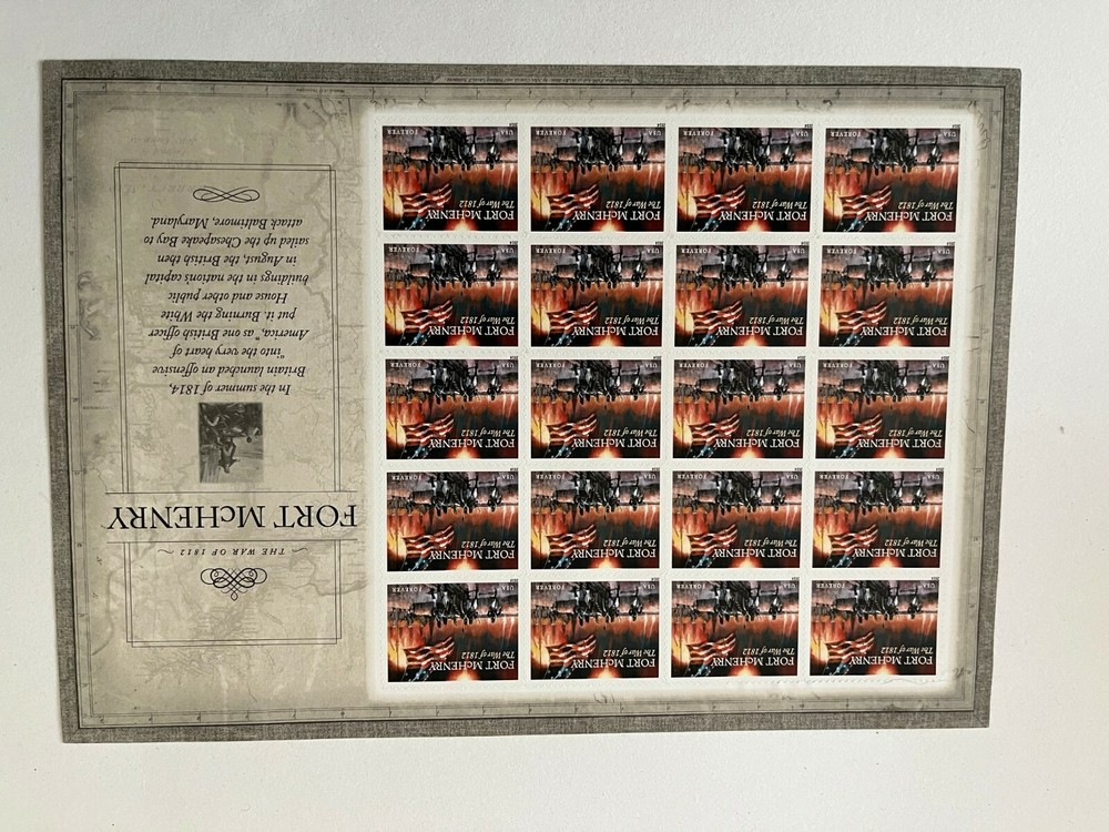 US Stamp Sheet, #4921, «War 1812 Fort McHenry» Sheet of 20, 2014, Forever, MNH
