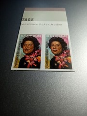 USA 2024 Sc #5830a 4ever CONSTANCE BAKER MOTLEY Imperf/NDC Horizontal pair Mint