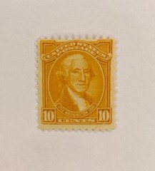 US Scott #715 10 cent Single stamp orange 1932 Washington Rotary Press Mint J111