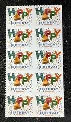 2021USA #5635 Forever Happy Birthday – Block of 10 From Sheet mint postage