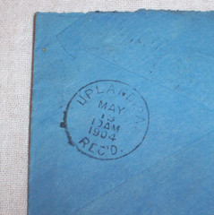 1904 Red 2 Cent Postage Stamp , Washington Shield , Mis-Perforated Miscut Error