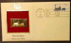 Locomotives 1987 FIRST DAY ISSUE 22 CENT STAMP GOLD Baltimore, MD