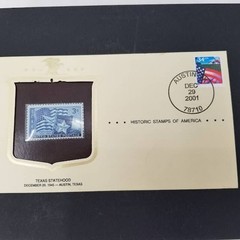 Austin Texas American Flag Stamp Lone Star Stamp Vintage 2001 December 29