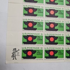 Stamp US Postage 5c 5 Cent Sheet OF 50 Stamps Stop Traffic Accidents EEE 1965