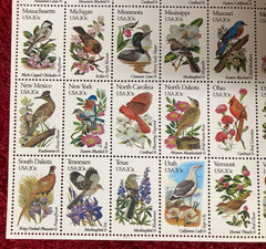 USPS 1982 State Birds & Flowers FULL SHEET MINT UNUSED (items #1953-2002)