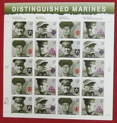 Two x 20 = 40 of DISTINGUISHED MARINES 37¢ US Postage Stamps. USA Sc 3961-3964