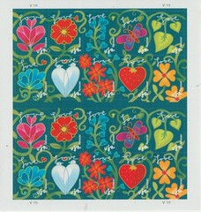 USPS GARDEN OF LOVE (2011) – Sheet of 20 Stamps Sent from OKC, OK