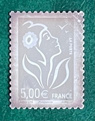French Silver Commemorative Stamp 5€ Stamp Foreign Silver