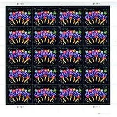 Neon Celebrate! USPS First-Class Mail Forever Postage Stamps – 1 Sheet of 20