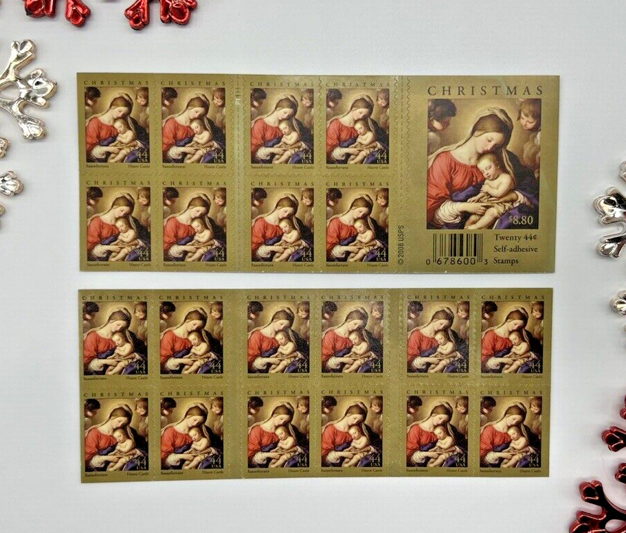#4424 Madonna & Child Christmas Holiday | 3 Sheets x 20 = 60 Stamps 44¢ FV$26.40