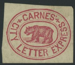 US Local Post Stamp Scott #35L1 Carnes’ City Letter Express