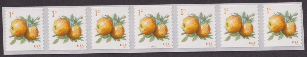 Scott #5037 (1¢) Apples 20 Coil Stamps – MNH