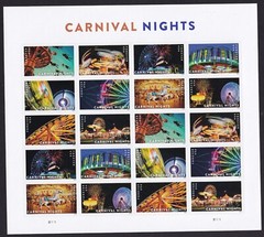 USPS Carnival Nights Full Sheet of 20 Forever Stamps – SEALED