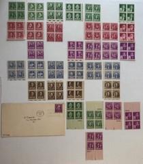US Stamps Famous American Ser 26 MNH, 1 MH blocks of 4, 5 Plate Blocks, 1 FDC