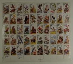 US SCOTT 2286 – 2335 SHEET OF 50 WILDLIFE STAMPS 22 CENT FACE MNH