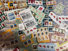 50 ON PAPER STAMPS + FREE 50 USPS Label Tracking Number Stickers POST OFFICE