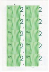 US 2012 SC 4718 $2 Two Dollars Wave Sheet of 10, Scarce MNH
