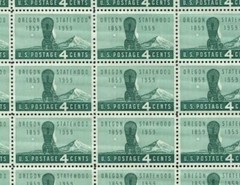 United States 4¢ Oregon Statehood Postage Stamp #1124 Pack of 100 Singles