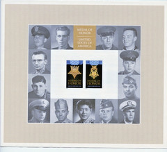 USPS Medal of Honor, Army Navy Korean War WWII Mint Booklet of 20 Stamps, MNH