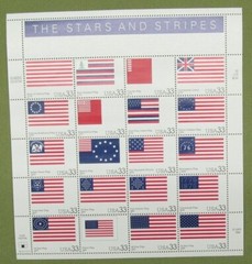 Four Sheets x 20 = 80 THE STARS AND STRIPES 33¢ US Postage Stamps. USA Sc # 3403