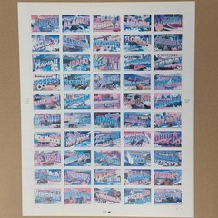 United States 34¢ 50 States Greeting Card Postage Stamps – Full Sheet 3561-3610